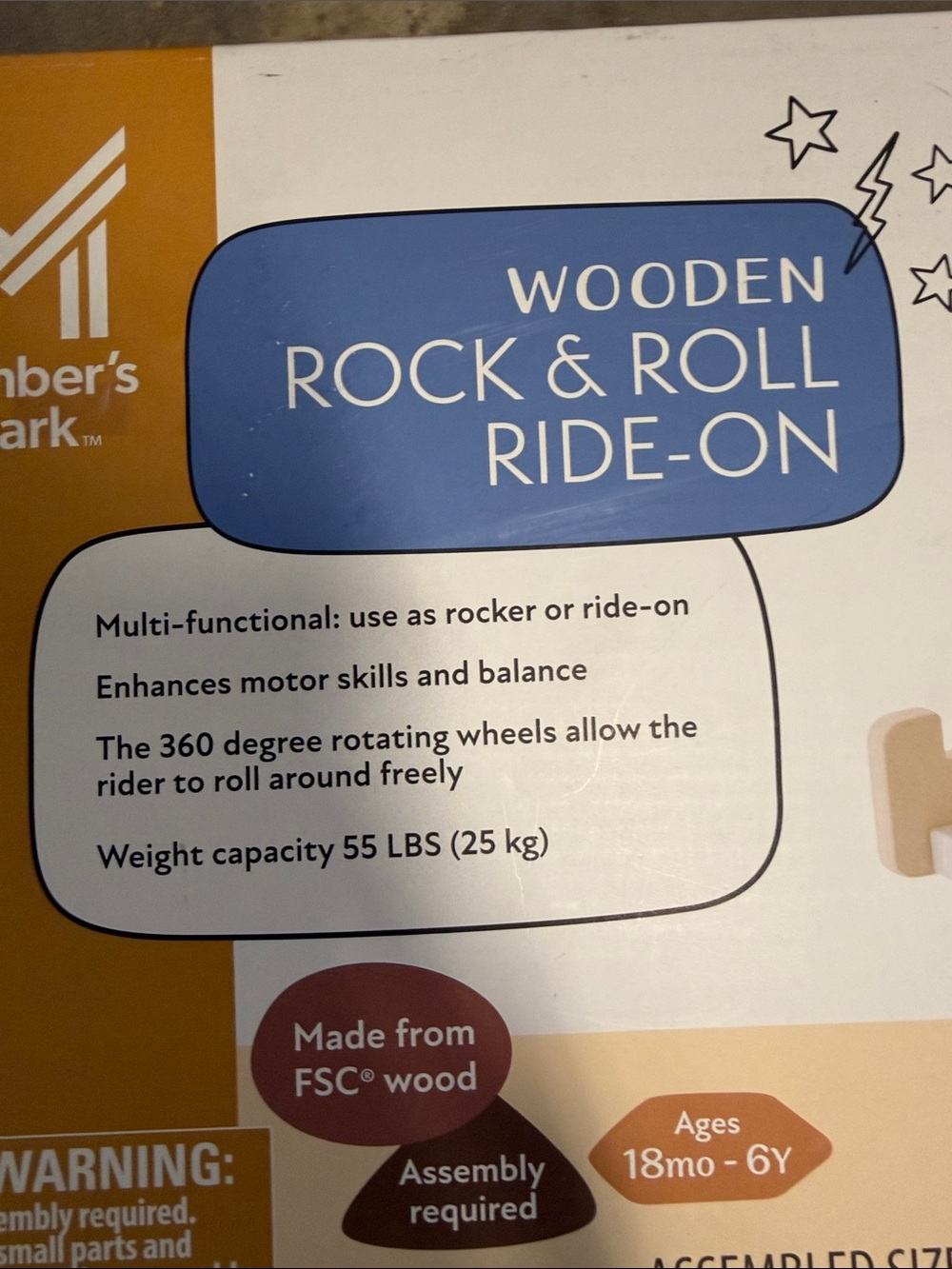 Pink Wooden Rock & Roll Ride-On Toy 18months - 5 yrs - Picture 6 of 6